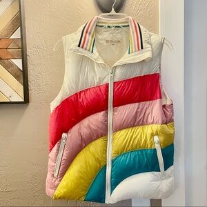 Marine Layer Archive Apres Puffer Rainbow Vest M